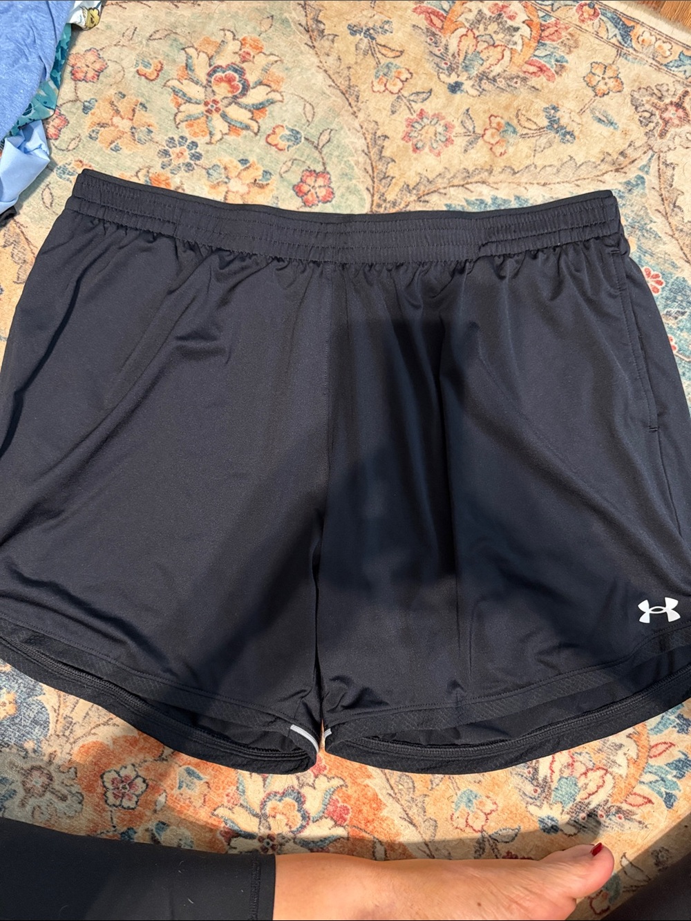Under Armour Black Women's Athletic Running Shorts with Logo